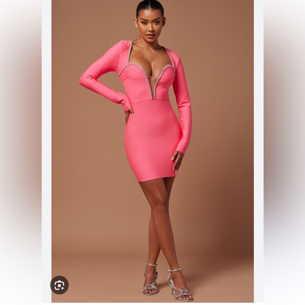 Elegant Pink Bodycon Dress